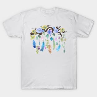 Wild Wood Roses And Twisted Branches Spirit Gazer T-Shirt